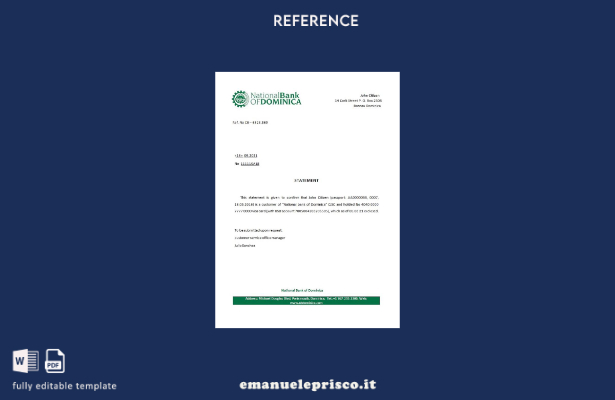 modello di riferimento per la chiusura della Banca Nazionale della Dominica in s